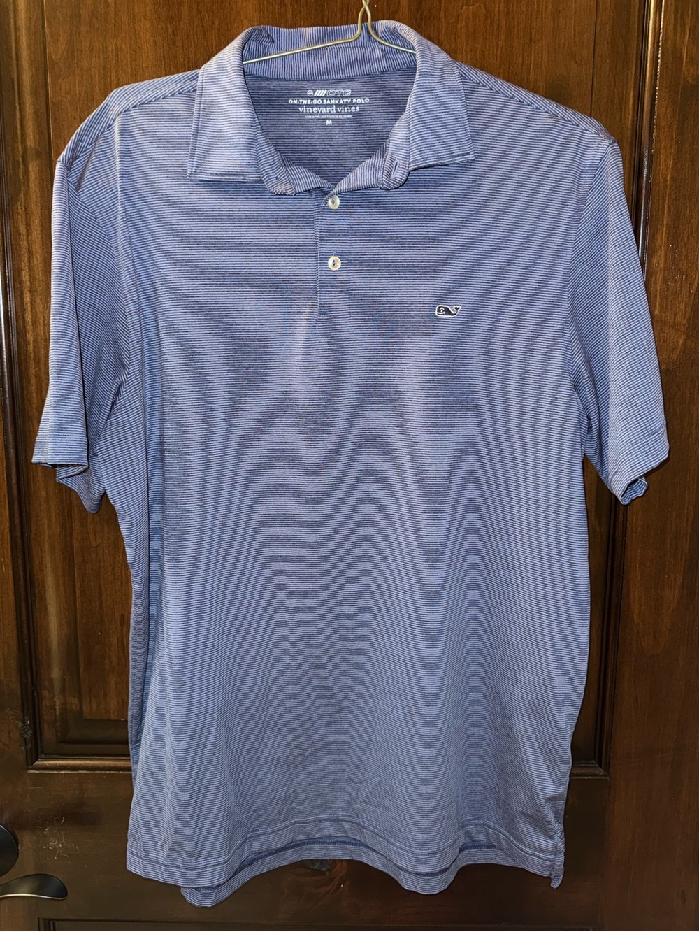 Vineyard Vines Men's Sankaty Polo - Navy & White Striped - “On the Go”